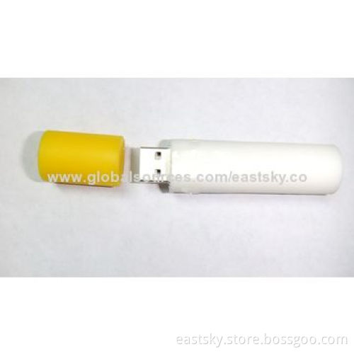 Customized cigarette-shaped USB drive, made of soft PVC material, OEM orders are welcomeNew